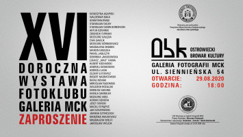 XVI Doroczna Fotoklubu MCK  -  Zaproszenie na wystawę